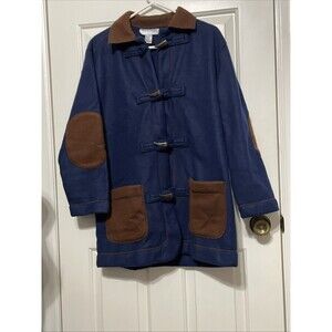 VTG Diane Von Furstenberg Womens Fleece Coat Overcoat Toggle Buttons Sz Small